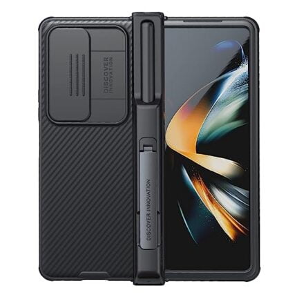 Nillkin Camshield Pro Case Compatible With Fold 4 (With Pen Slot and Stand) - Black