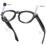 Smart glasses with camera flashlight photo recording