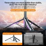 Fitgear FG-X7 180cm Long 360 Rotation Anti-Shake Selfie Stick Multifunction BT Shutter Tripod (Black, Supports Up to 1000 g) - Image 3